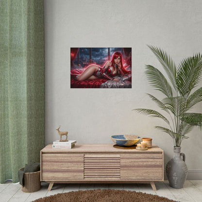 Erza Scarlet Poster, Fairy Tail Wandkunst, Anime-Print, Raumdeko