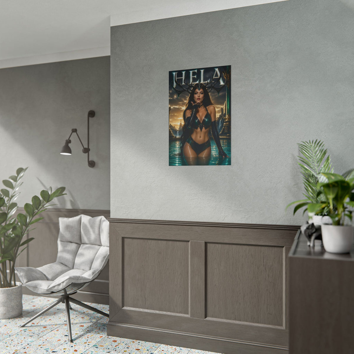 Hela Character Poster Comic Style Wall Decor Bedroom Collector Gift