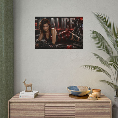 Gaming Wall Art Alice Resident Evil Poster Game Room Decor Gamer Gift Print