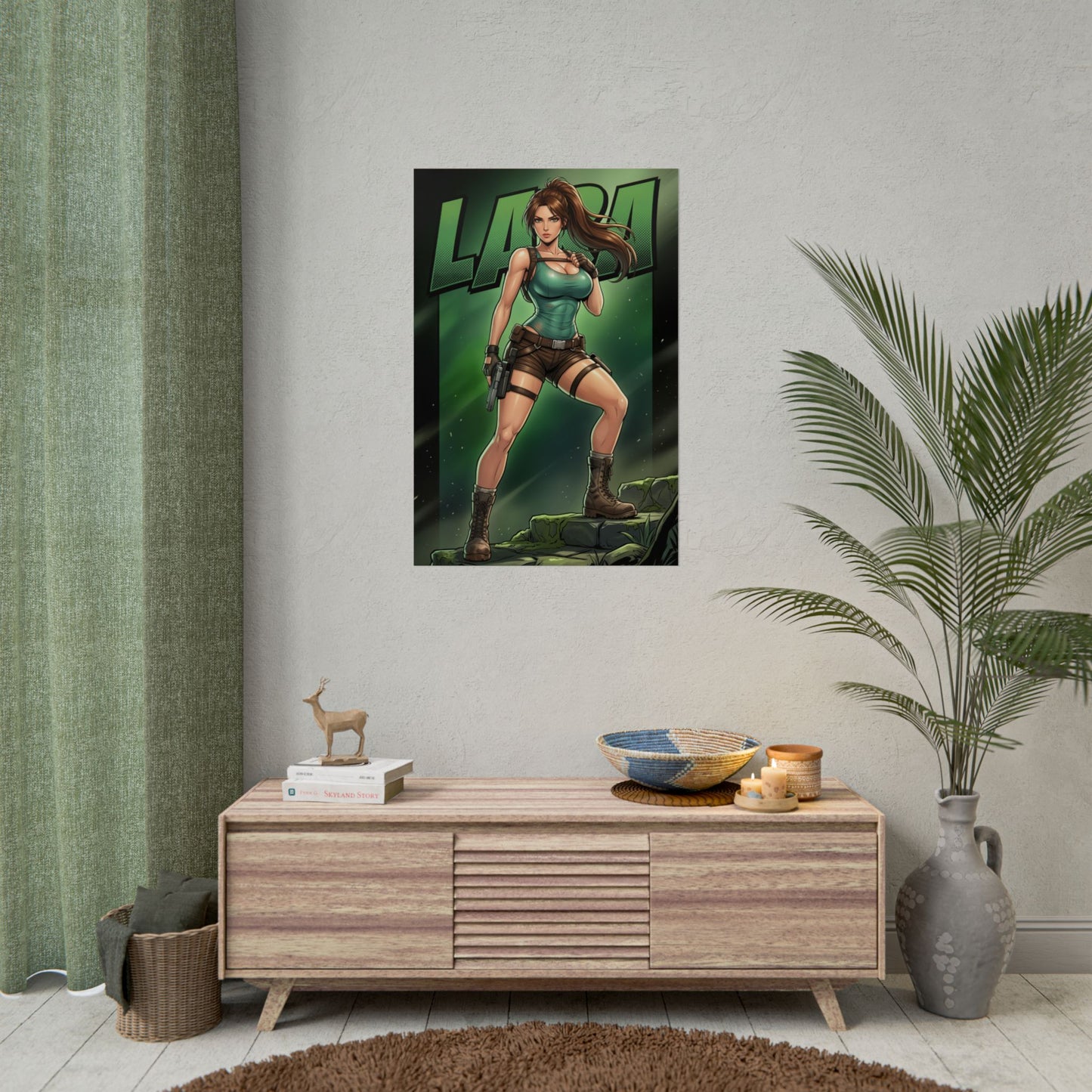Lara Croft Tomb Raider Poster, Tomb Raider Wall Art Print, Adventure Girl Decor, Action Game Wall Art, Gamer Gift