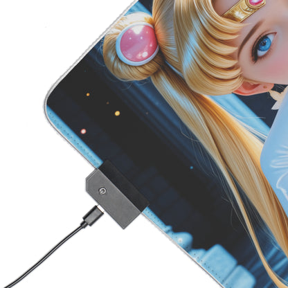 Килимок для столу Sailor Moon – світлодіодний RGB-підкладка, елегантна конфігурація дівчини з аніме Вайфу