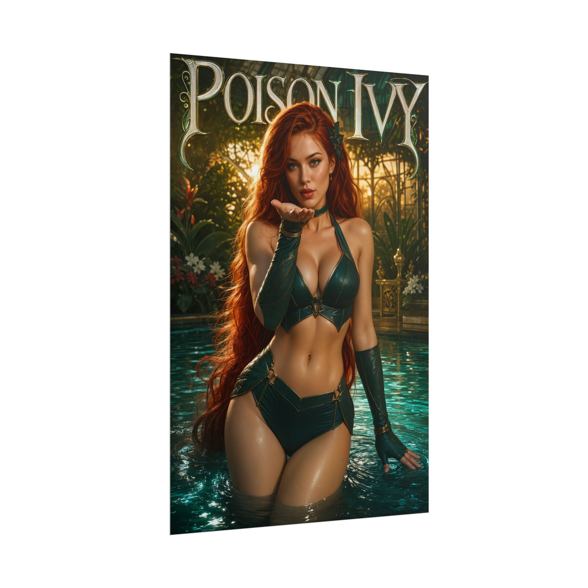Poison Ivy Character Poster Comic Style Wall Decor Bedroom Collector Gift