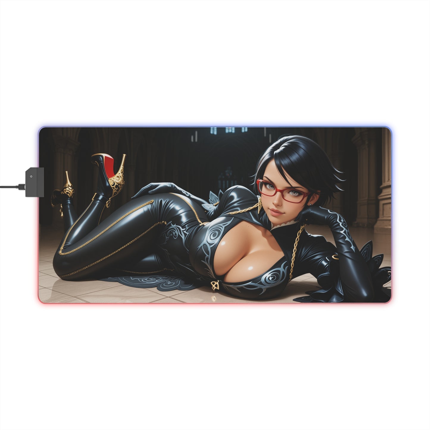 Килимок для столу Bayonetta – світлодіодний RGB-підсвітлювальний килимок, ігровий комплект для дівчат з аніме Waifu