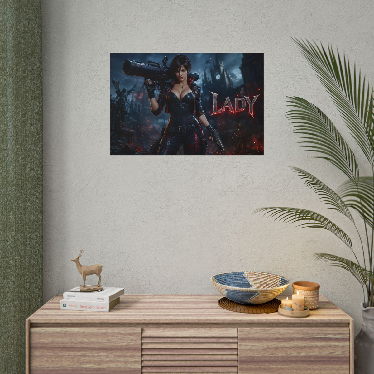 Gaming Wall Art Lady Devil May Cry Poster Game Room Decor Gamer Gift Art Print