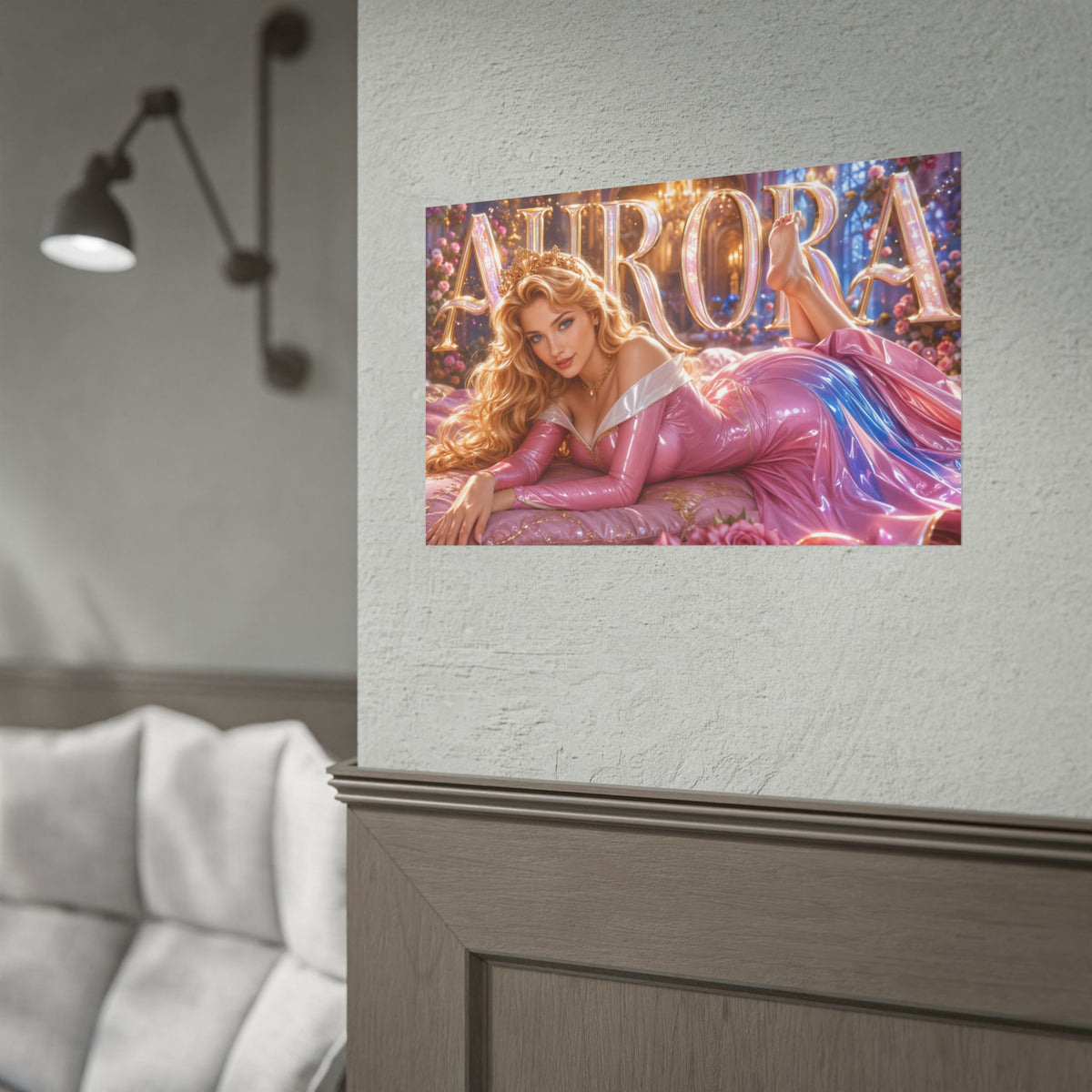 Princess Aurora Sleeping Beauty Poster Fantasy Wall Art Character Room Decor