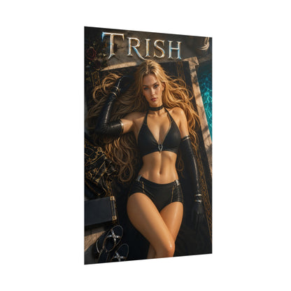 Trish Character Poster Devil May Cry Gamer Gift Gaming Setup Wall Decor Print