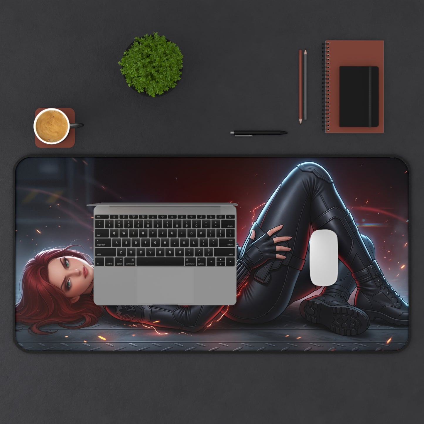 Marvel Mouse Pad, Black Widow Desk Mat, Large Desk Pad