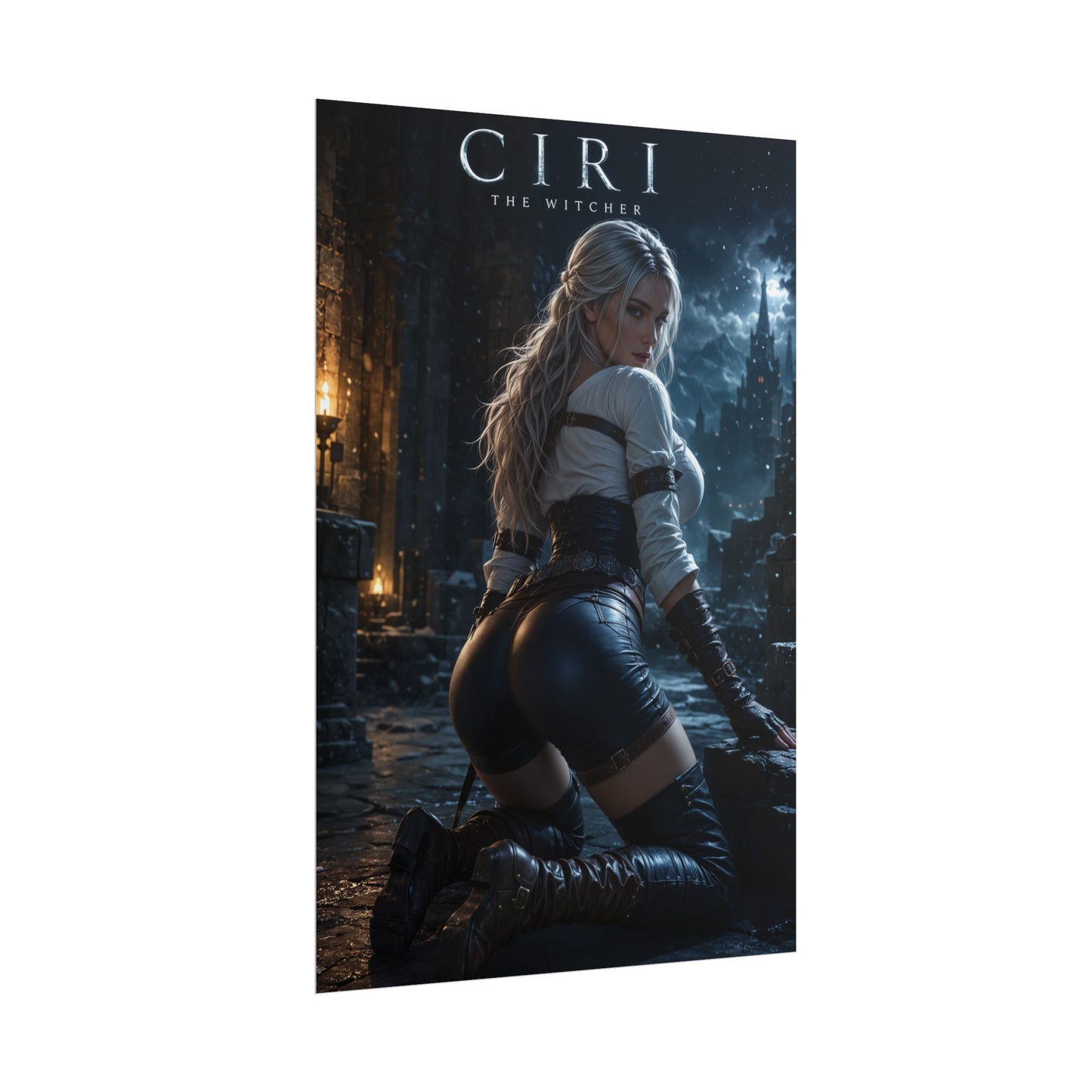 Ciri Poster, The Witcher Wall Art, Fantasy Print, Gamer Decor