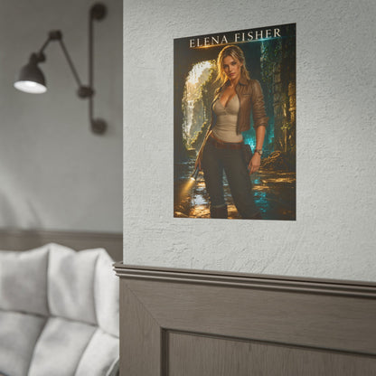 Uncharted Elena Fisher Poster PlayStation Gaming Wall Art Print