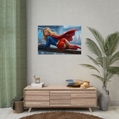 Supergirl Poster, DC Comics Art Print, Comic Character Wall Art