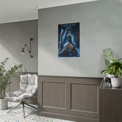 Esdeath Poster, Anime Wall Art, Fantasy Print, Gamer Decor