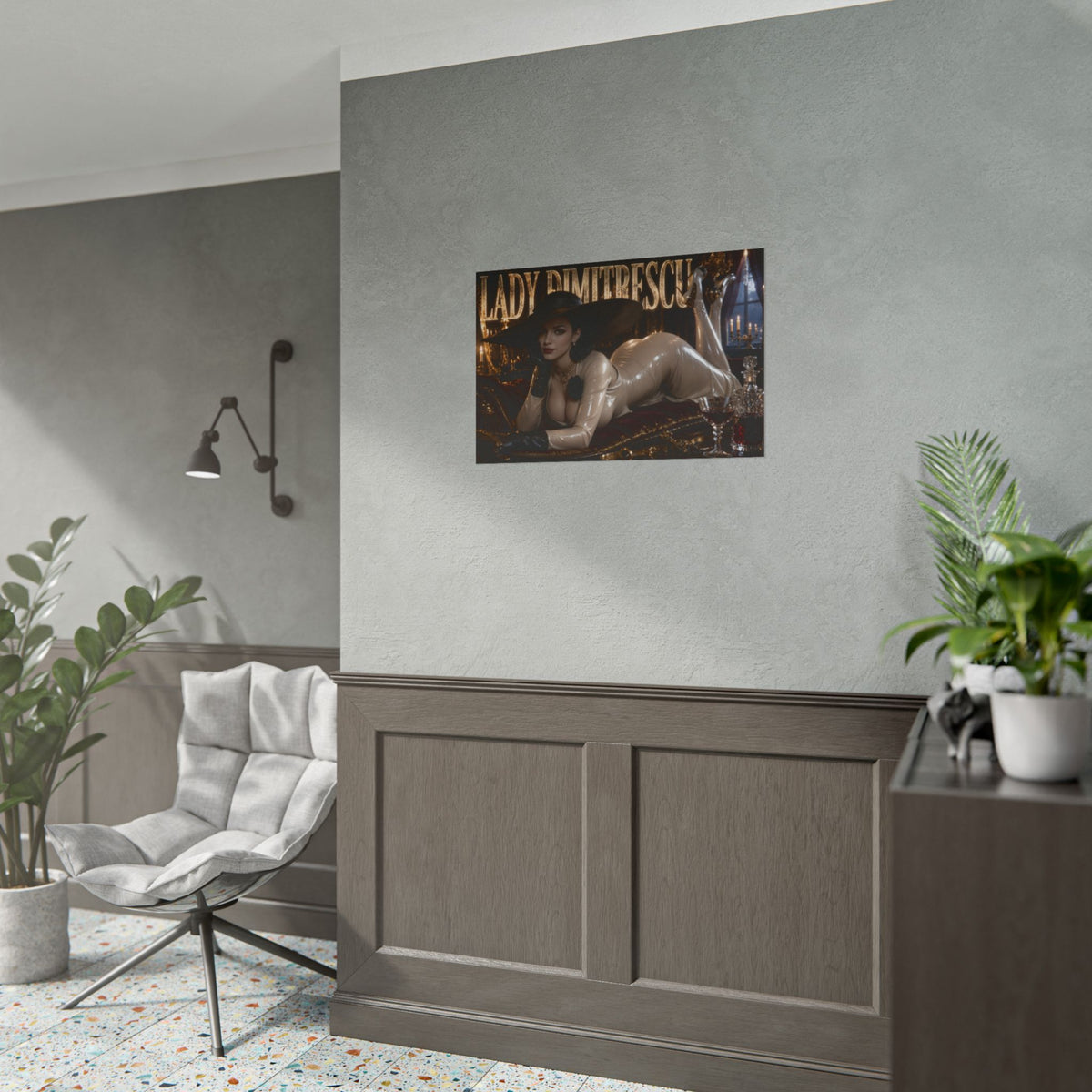 Lady Dimitrescu Resident Evil Poster Gaming Wall Art Gamer Room Decor Art Print