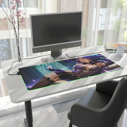 Килимок для столу Lisa Minci – світлодіодний RGB-підсвітлювальний килимок, ігровий комплект для дівчат з аніме Waifu