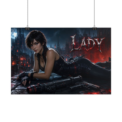 Lady Devil May Cry Gaming Poster Wall Art Gamer Room Decor Collectible Print