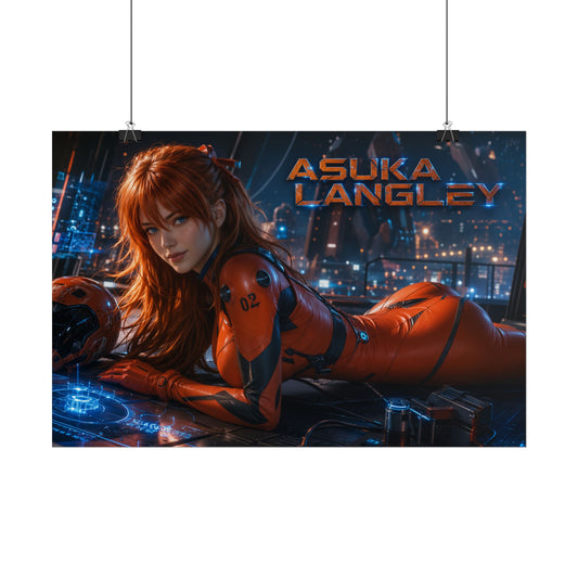 Asuka Langley Character Poster Evangelion Anime Room Wall Decor Collectible Art