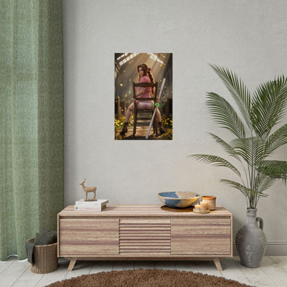 Aerith Poster Final Fantasy Wall Art Print Fantasy Gaming Decor