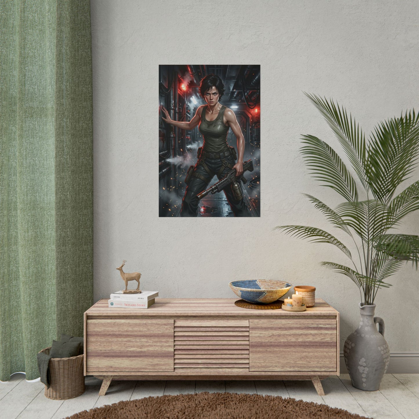 Ellen Ripley Alien Poster Sci Fi Woman Wall Art Space Survivor Print Movie Character Gaming Room Decor Gift
