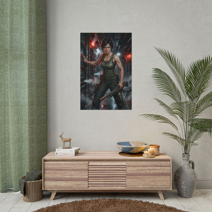 Ellen Ripley Alien Poster Sci Fi Woman Wall Art Space Survivor Print Movie Character Gaming Room Decor Gift