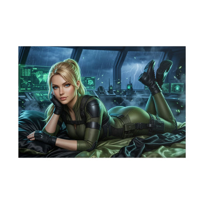 Sonya Blade Poster, Mortal Kombat Art Print, Gaming Room Decor