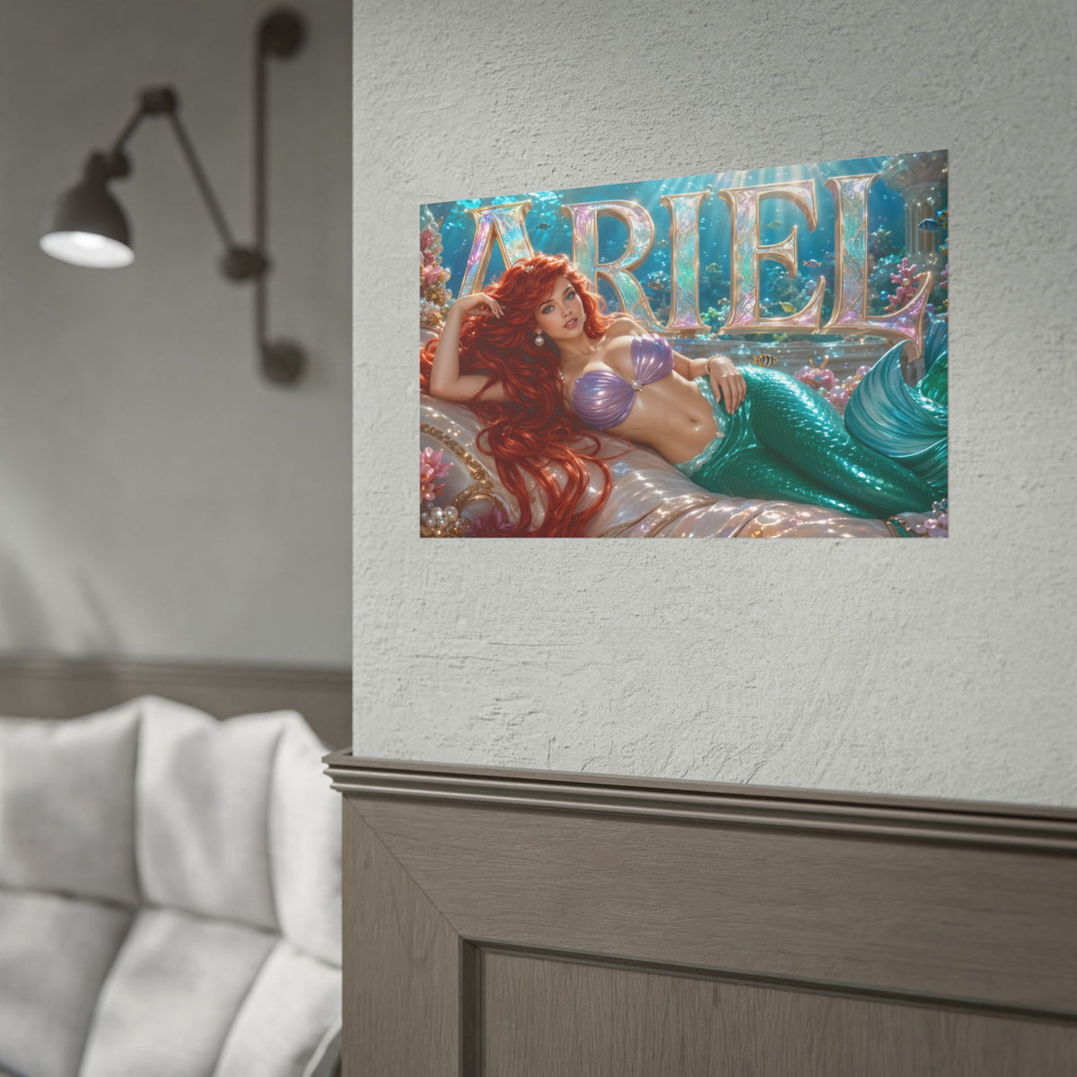 Fantasy Room Decor Ariel The Little Mermaid Poster Wall Art Character Print