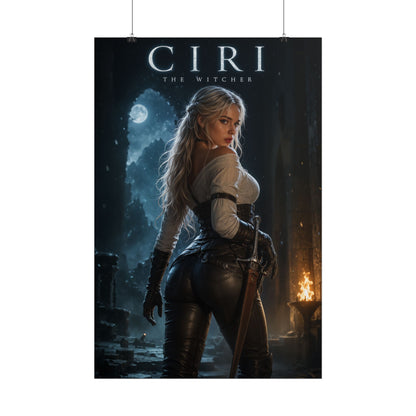 Ciri Poster, Witcher Gaming Wall Art, Fantasy Print, Bedroom Decor