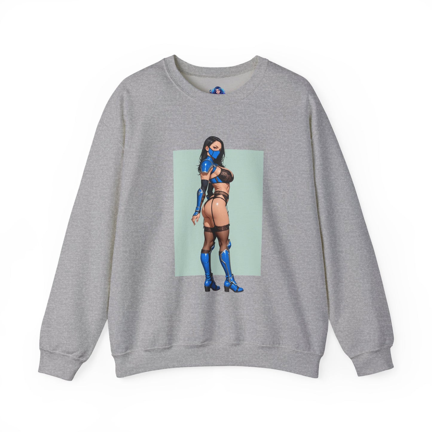 Kitana Mortal Kombat Sweatshirt, Rundhalsausschnitt für Kampfspiele, Gaming-Bekleidung für Fans