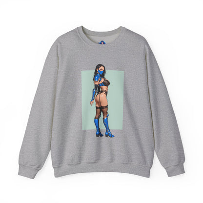 Kitana Mortal Kombat Sweatshirt, Rundhalsausschnitt für Kampfspiele, Gaming-Bekleidung für Fans