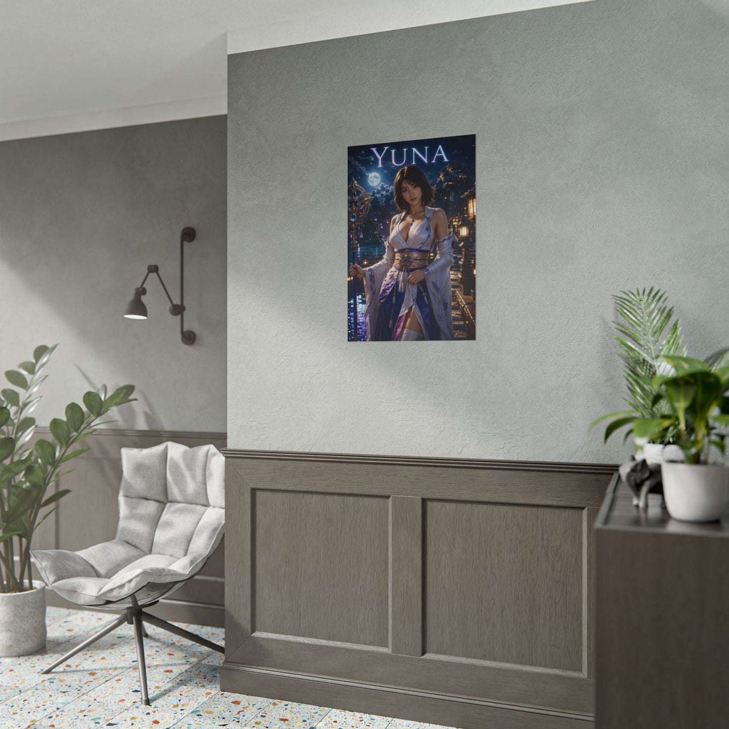 Yuna Poster, Final Fantasy X Wall Art, Gaming Print, Fantasy Decor