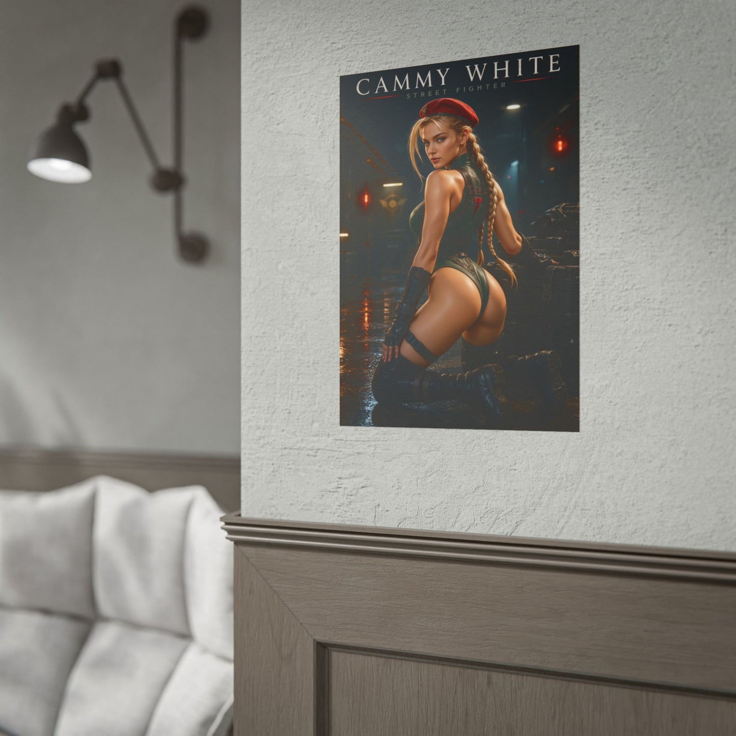 Cammy White Poster, Street Fighter Wall Art, Gaming Print, Pin Up Decor