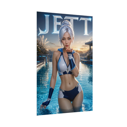 Jett Valorant Gaming Poster Wall Art Gamer Room Decor Collectible Print