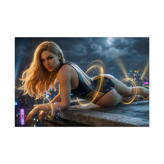 Black Canary Poster, DC Comics Art Print, Superhero Wall Art