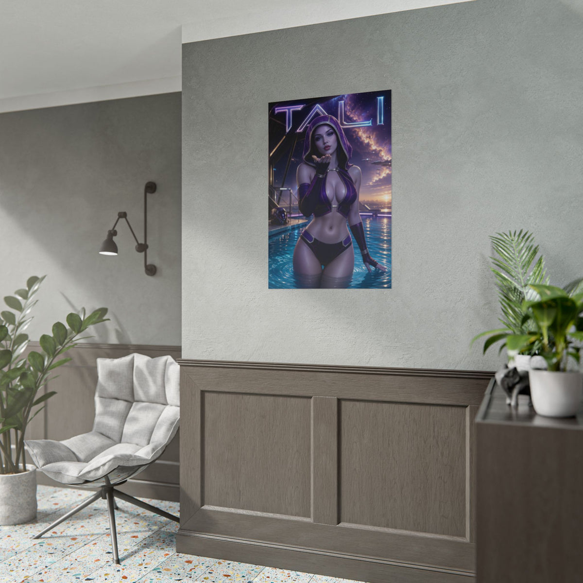 Tali Character Poster Mass Effect Gamer Gift Gaming Setup Wall Decor Print