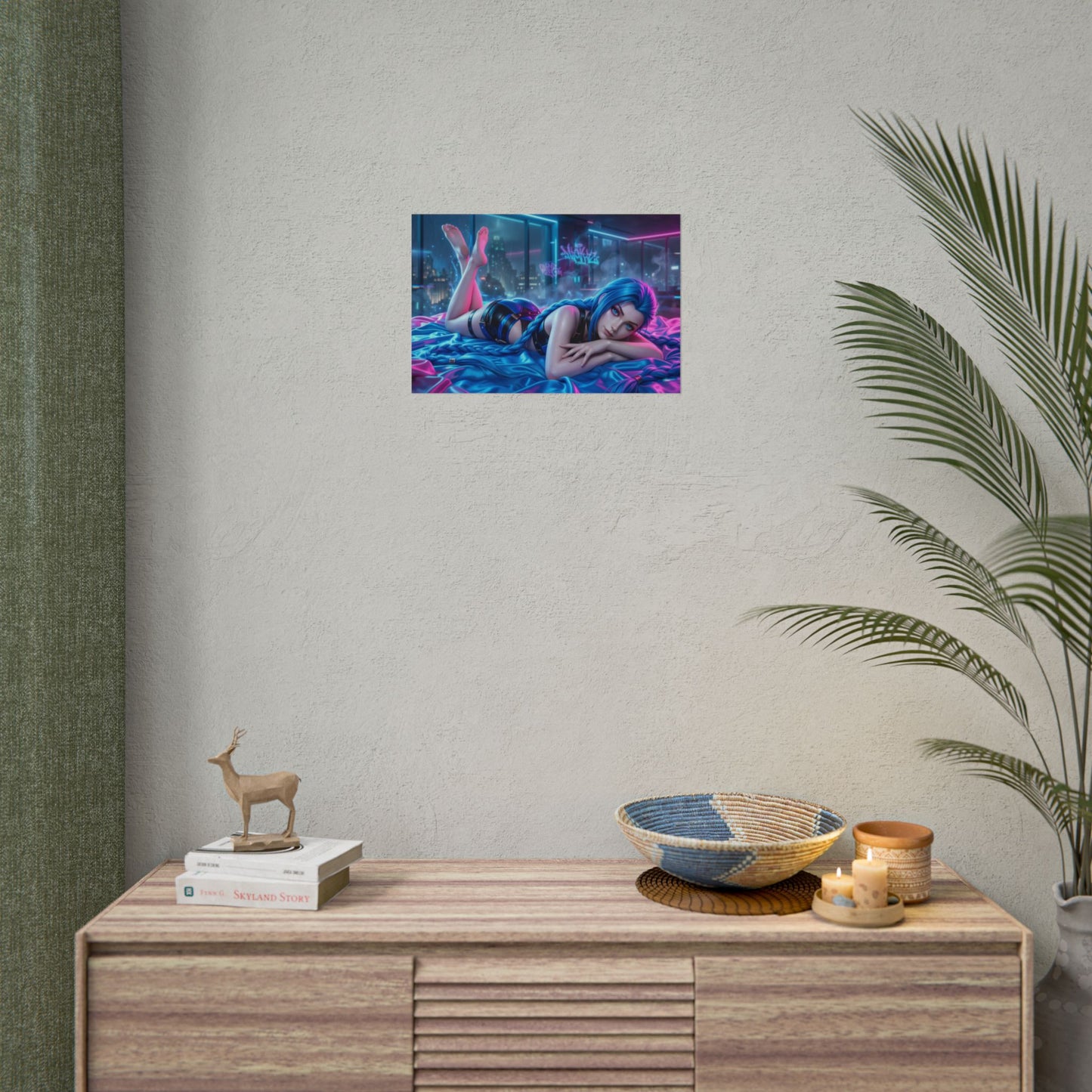 Jinx Arcane Poster, Gaming Wall Art, Anime Print, Gamer Decor