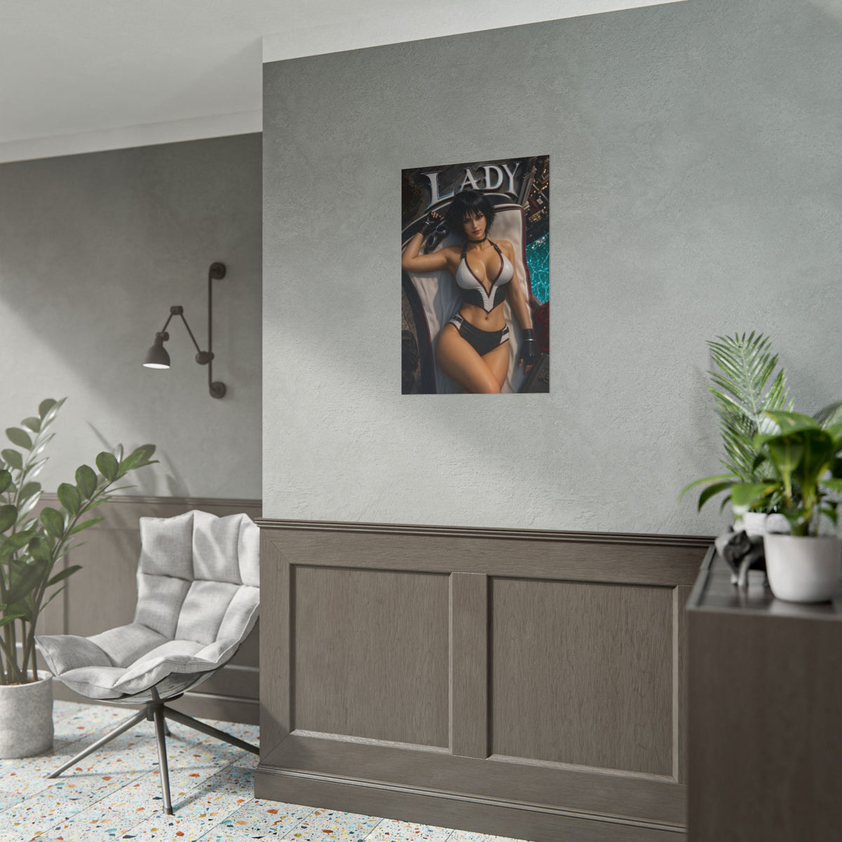 Gaming Wall Art Lady Devil May Cry Poster Bedroom Game Room Decor Art Print