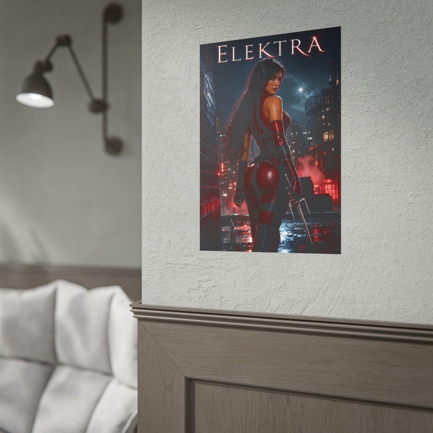 Elektra Marvel Poster Superhero Comic Wall Art Print Decor