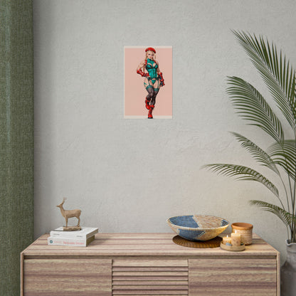 Cammy White Poster, Street Fighter Anime-Girl Kunstdruck, Wanddeko fürs Gamerzimmer