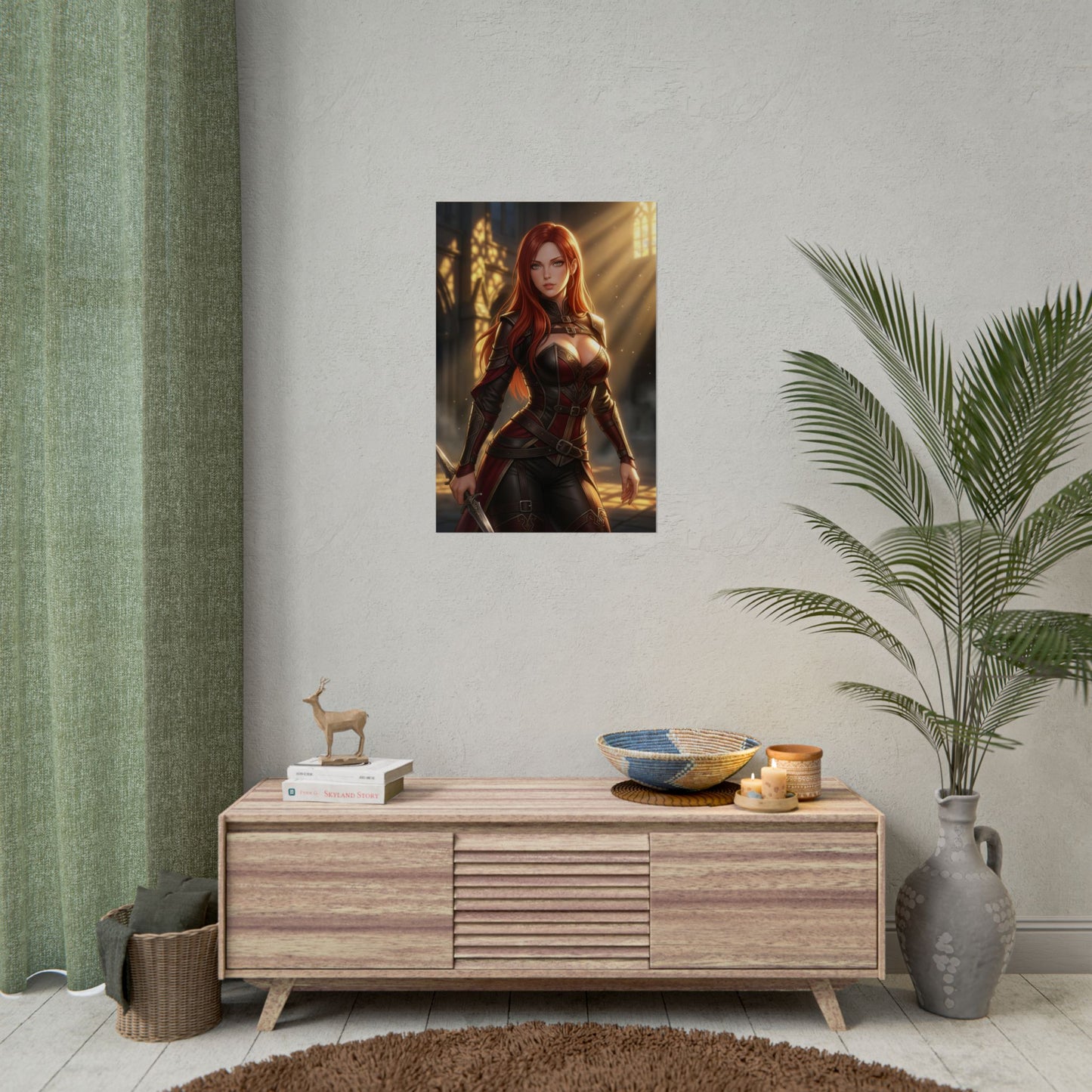 Leliana Dragon Age Poster Fantasy RPG Woman Wall Art Bard Archer Character Print Gaming Room Decor Gift