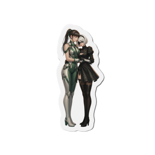 Eve & 2B Magnet – Stellar Blade x Nier Automata Fridge Magnet, Anime Duo Decor