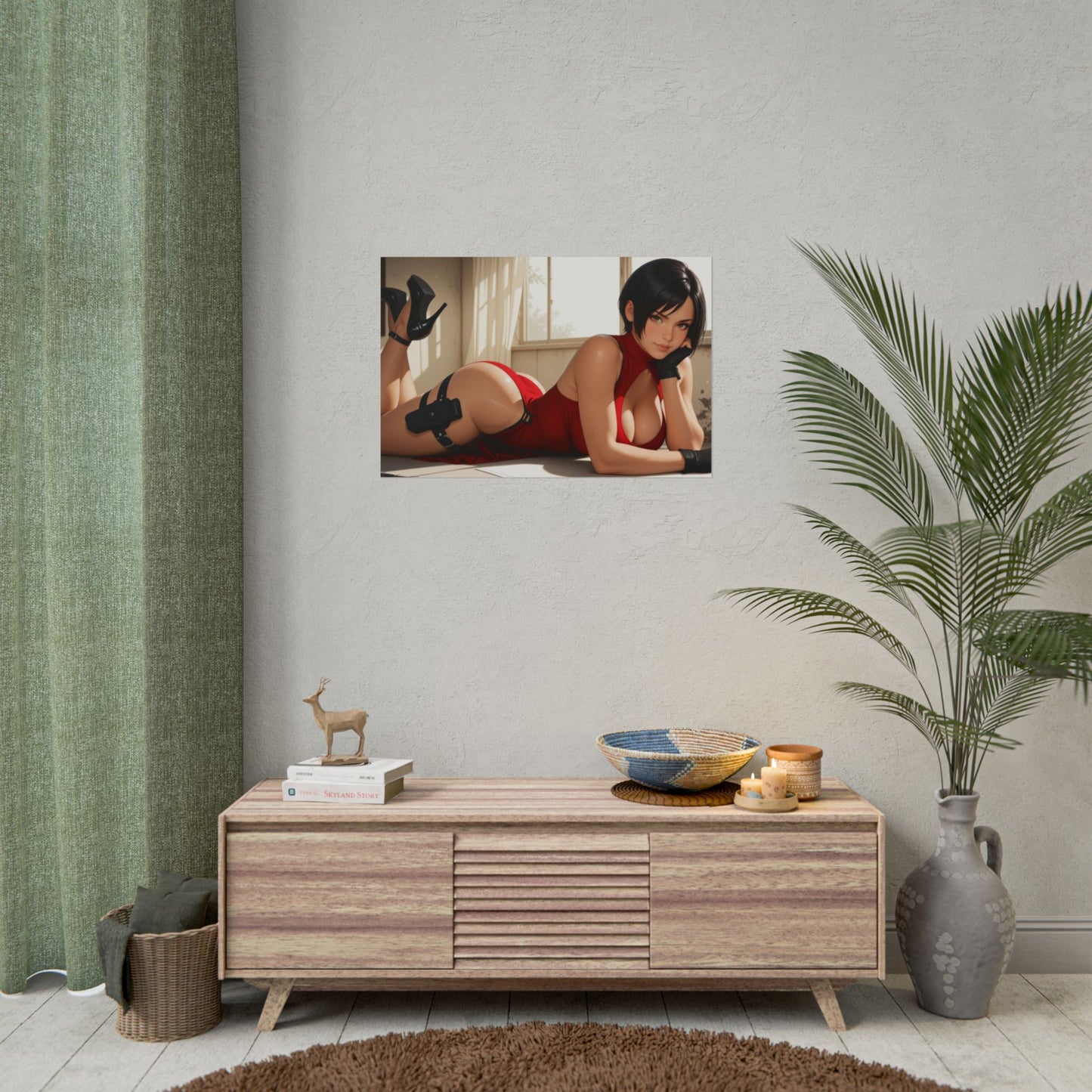 Постер героїні аніме | Настінне мистецтво Ади Вонг Вайфу для колекціонерів та декор отаку