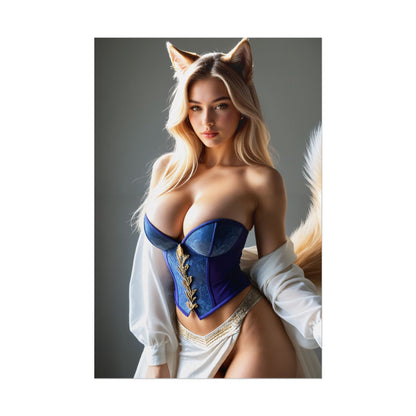 Плакат Арі, художній принт дівчини з аніме Ліги, настінний декор з духом лисиці Вайфу