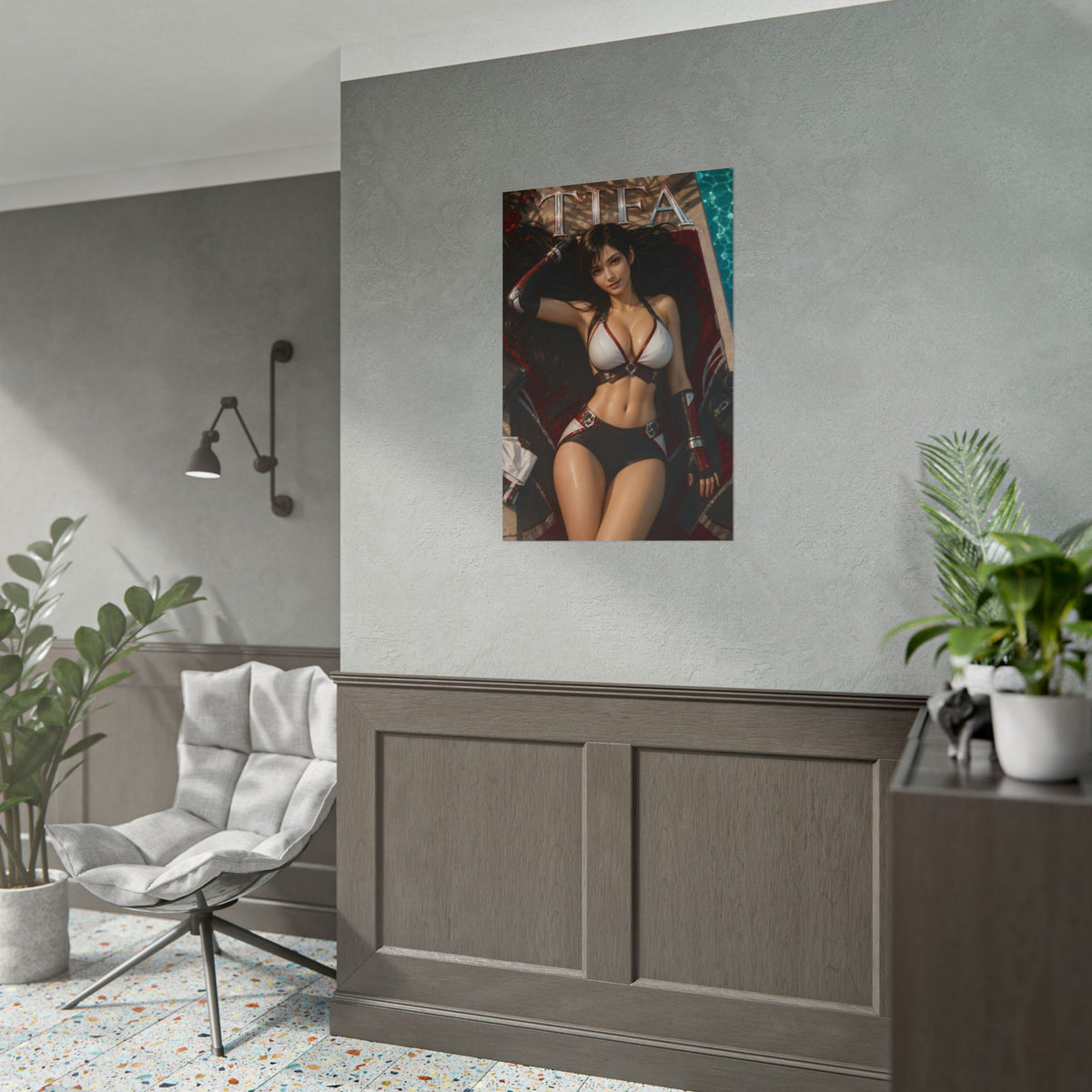 Tifa Lockhart Character Wall Art Gaming Poster Office Room Decor Print
