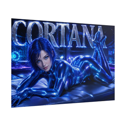 Gaming Wall Art Cortana Halo Poster Game Room Decor Gamer Gift Print
