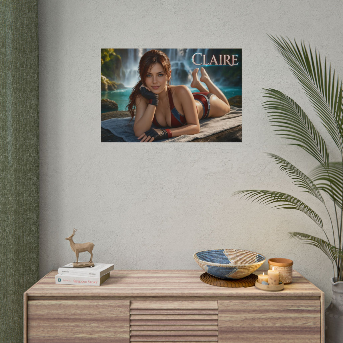 Gaming Wall Art Claire Redfield Poster Game Room Decor Gamer Gift Art Print