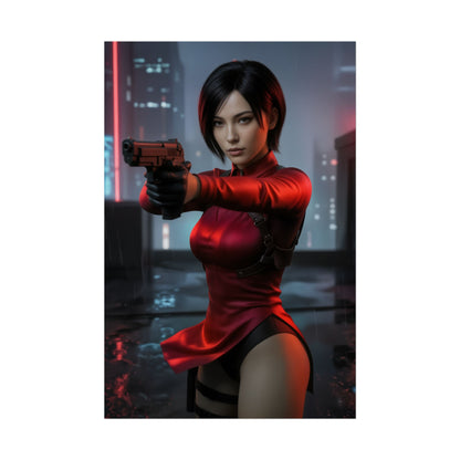 Ada Wong Poster Resident Evil Wall Art Print Gaming Room Decor