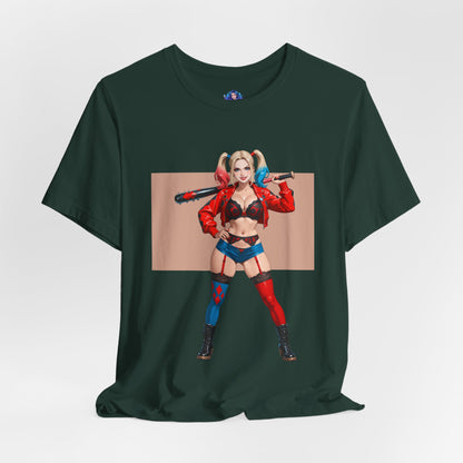 Harley Quinn Shirt | DC Comics T-Shirt für Otakus &amp; Gamer | Süßes, verrücktes Waifu-Shirt