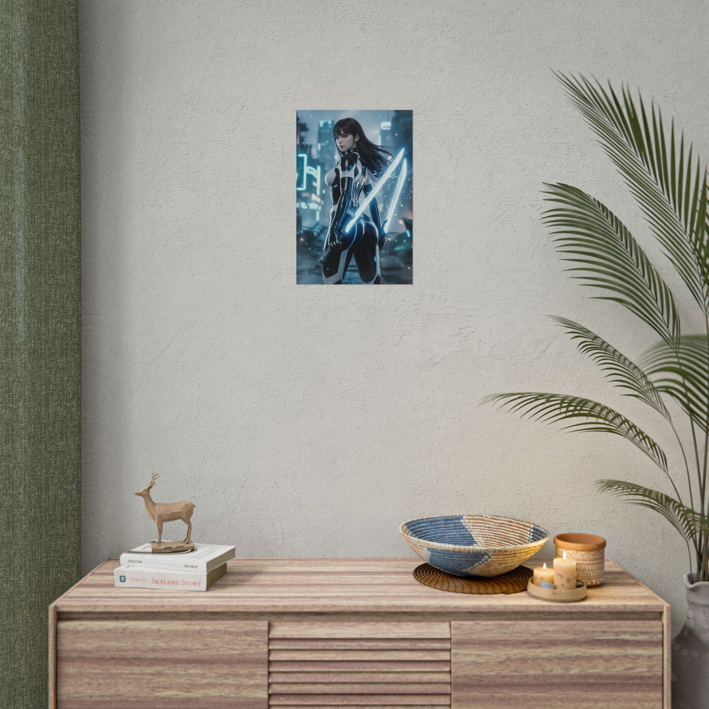 EVE Stellar Blade Art Print, Sci Fi Game Poster, Cyberpunk Girl Wall Decor, Gamer Room Setup, Game Wall Art