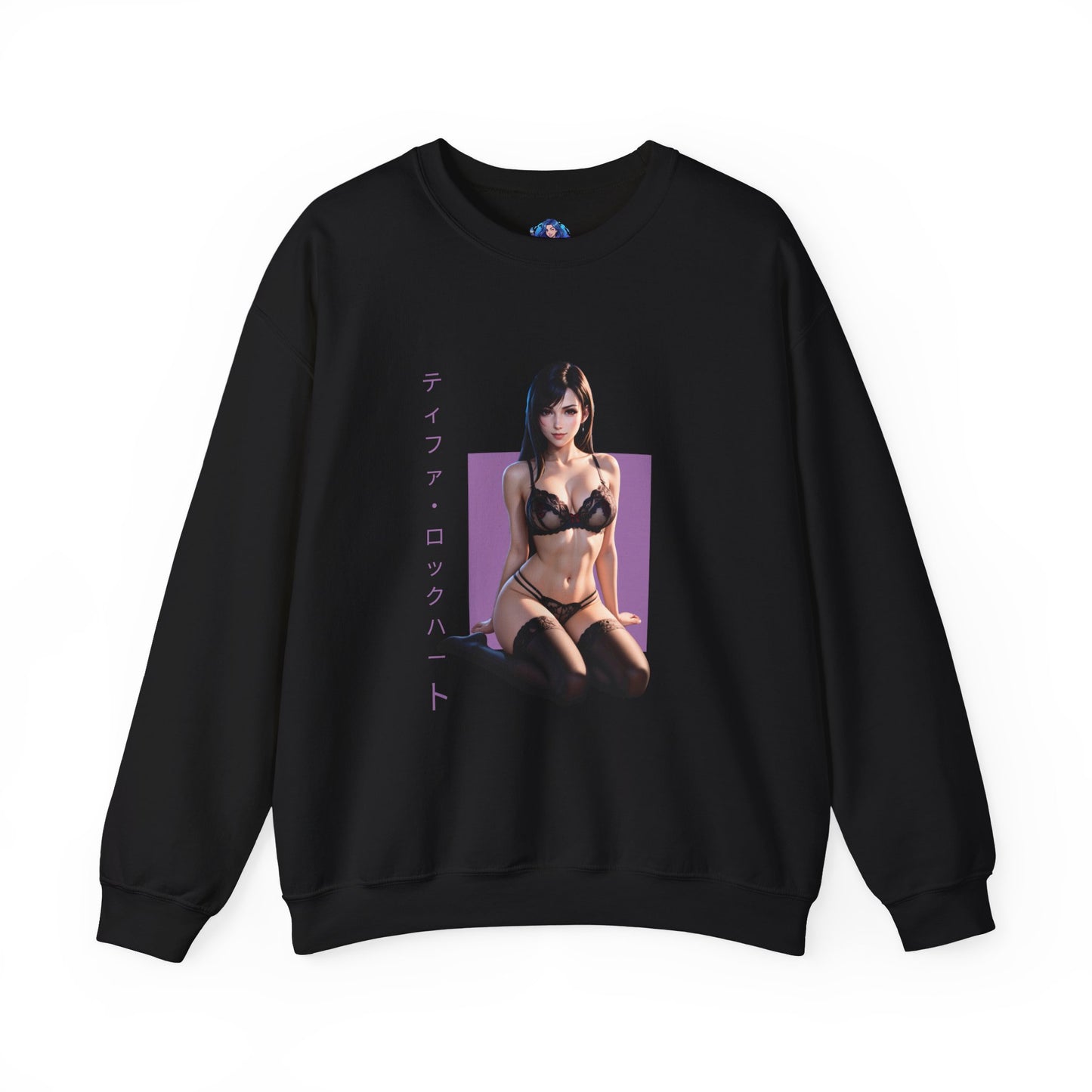 Tifa Lockhart Sweatshirt, FFVII Rundhalsausschnitt, Gemütliche RPG-Gaming-Kleidung für Fans