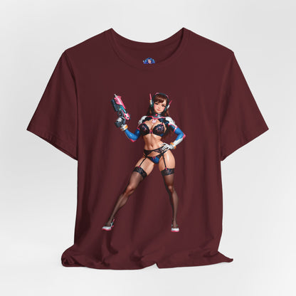 D.Va-T-Shirt | Overwatch-Gamer-Shirt für Otakus und E-Sport-Fans | Waifu-Grafik-Shirt