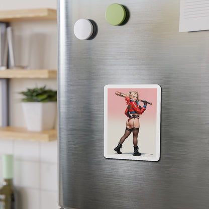 Harley-Magnet – Gothic-Anime-Comic-Magnet, Kühlschrankdeko mit heißer Schurkin