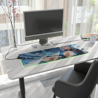 Килимок для столу Shenhe – світлодіодний RGB-підсвітлювальний килимок, ігрова конфігурація з аніме-дівчиною Waifu